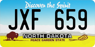 ND license plate JXF659