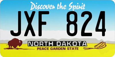 ND license plate JXF824