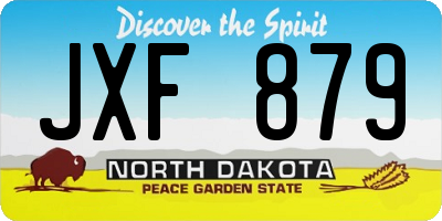 ND license plate JXF879