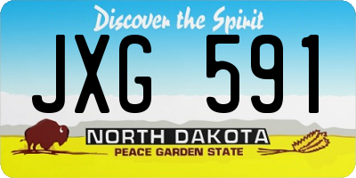 ND license plate JXG591