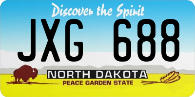 ND license plate JXG688