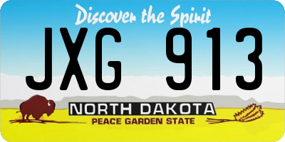 ND license plate JXG913