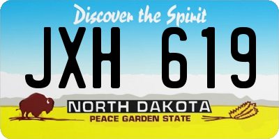 ND license plate JXH619