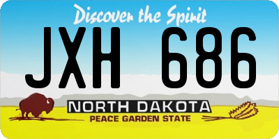 ND license plate JXH686