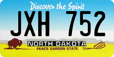 ND license plate JXH752