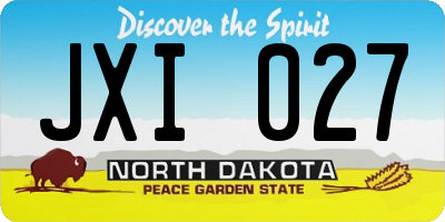 ND license plate JXI027