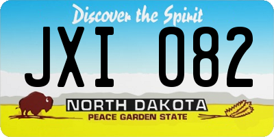 ND license plate JXI082