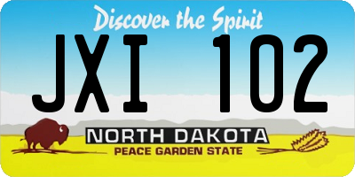 ND license plate JXI102