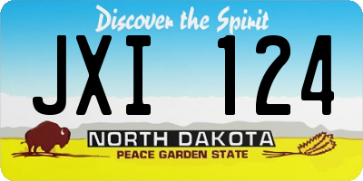 ND license plate JXI124
