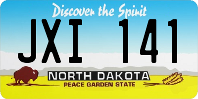 ND license plate JXI141