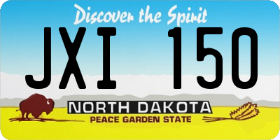 ND license plate JXI150