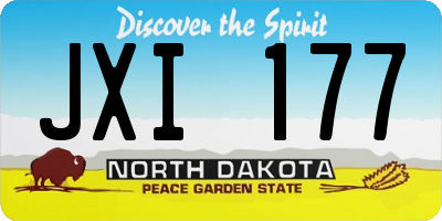 ND license plate JXI177