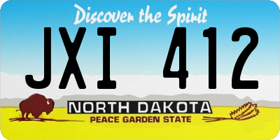 ND license plate JXI412