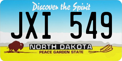 ND license plate JXI549