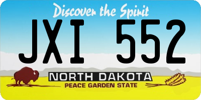 ND license plate JXI552