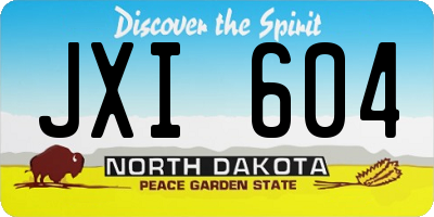 ND license plate JXI604