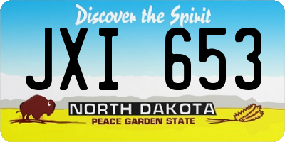 ND license plate JXI653