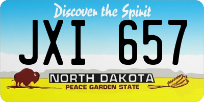 ND license plate JXI657