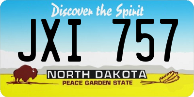 ND license plate JXI757