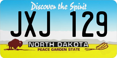 ND license plate JXJ129