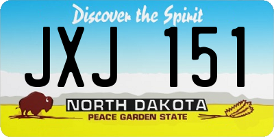 ND license plate JXJ151