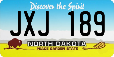 ND license plate JXJ189