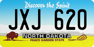 ND license plate JXJ620