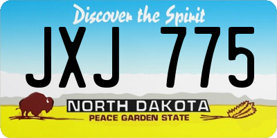 ND license plate JXJ775