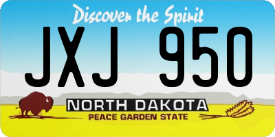 ND license plate JXJ950