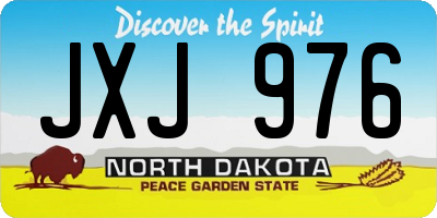 ND license plate JXJ976