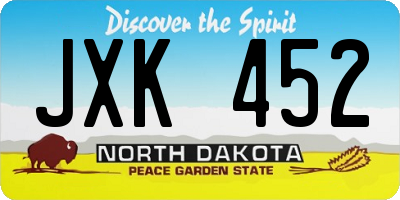 ND license plate JXK452