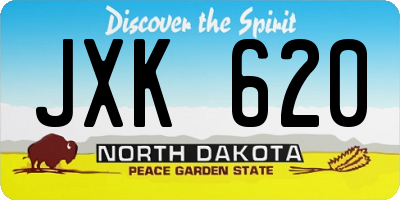 ND license plate JXK620