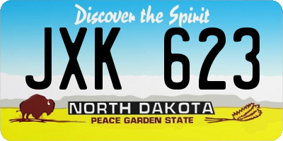 ND license plate JXK623