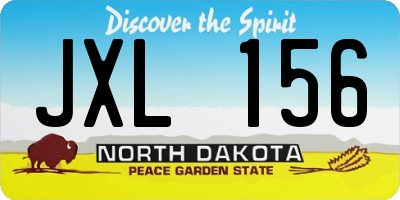 ND license plate JXL156