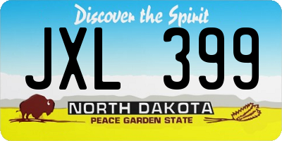 ND license plate JXL399