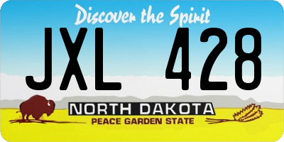 ND license plate JXL428