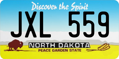 ND license plate JXL559