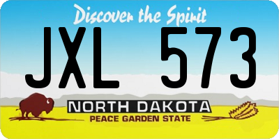 ND license plate JXL573