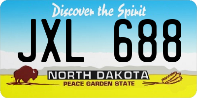 ND license plate JXL688