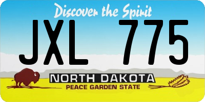 ND license plate JXL775