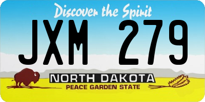 ND license plate JXM279
