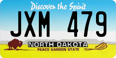 ND license plate JXM479
