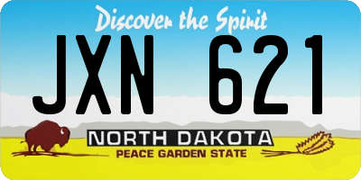 ND license plate JXN621