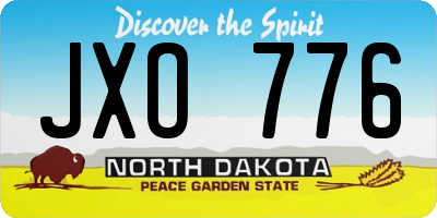 ND license plate JXO776