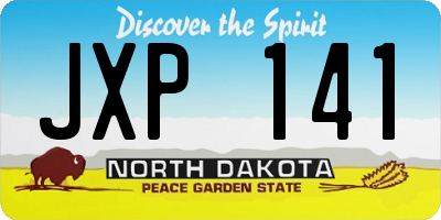 ND license plate JXP141