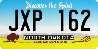 ND license plate JXP162