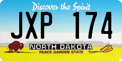 ND license plate JXP174