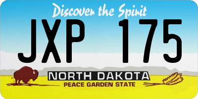 ND license plate JXP175
