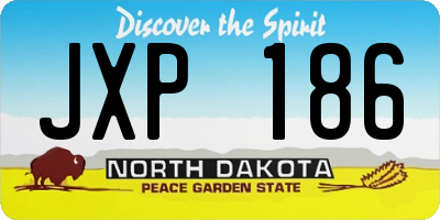 ND license plate JXP186