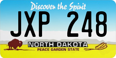 ND license plate JXP248